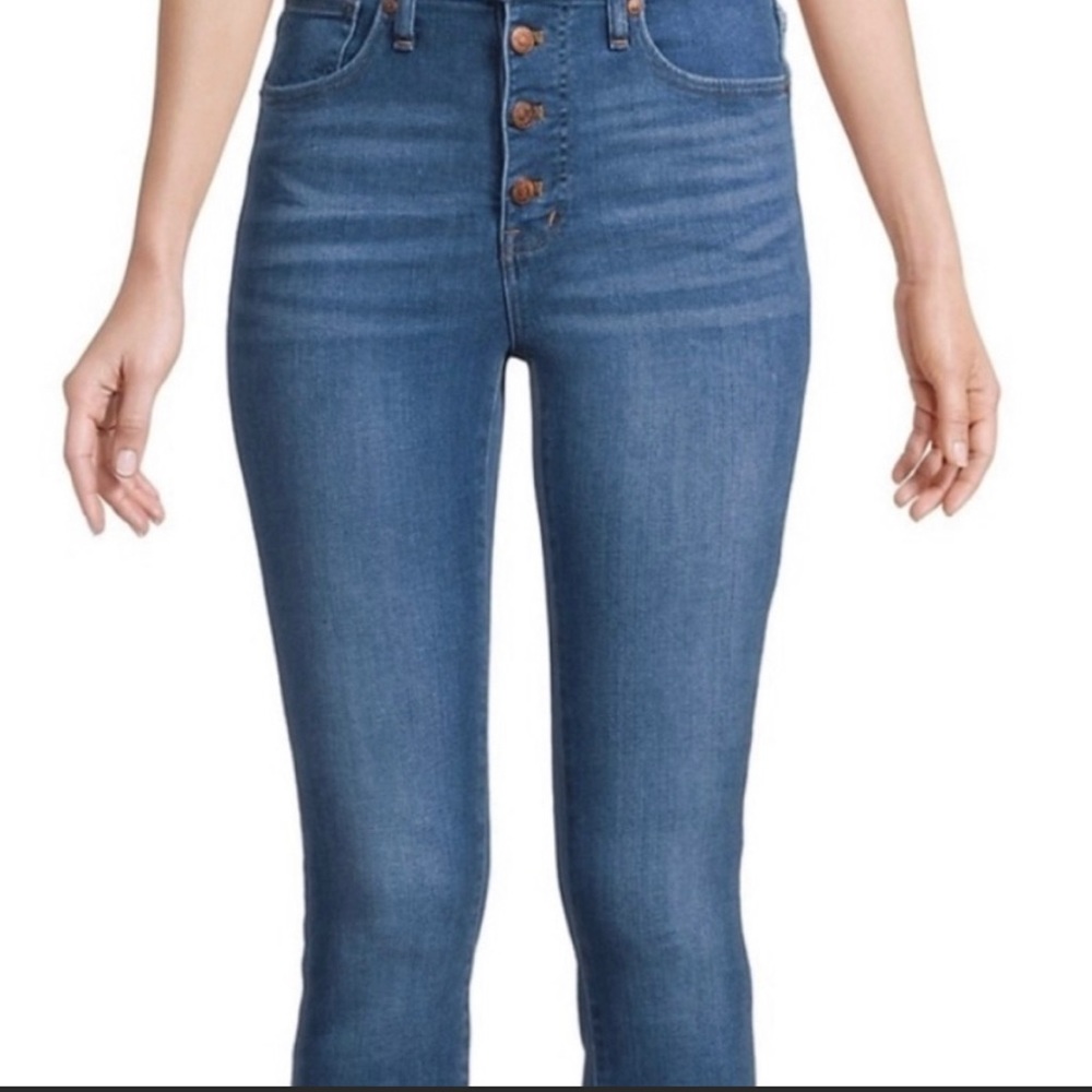 Madewell Mid-Rise Skinny Jean with Frayed Hem